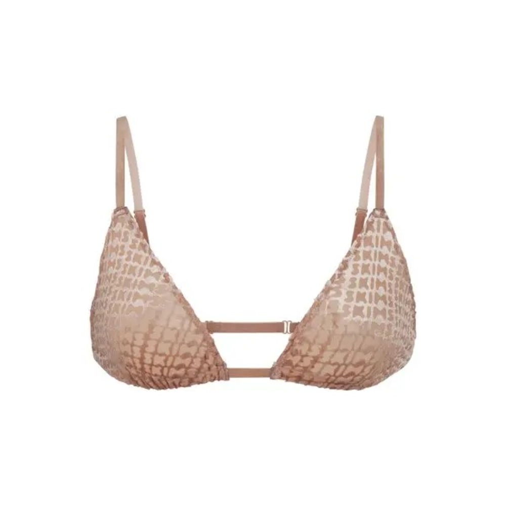 Wireless velvet triangle bralette SKIMS NWT SIZE 2X in Sienna